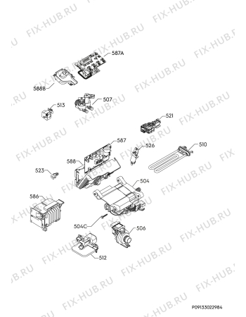 Взрыв-схема стиральной машины Electrolux EW6T5227F4 - Схема узла Electrical equipment 268